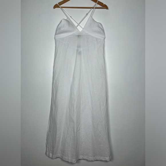 J.CREW Size S White Cross-back beach dress in linen-cotton blend - Picture 2 of 12